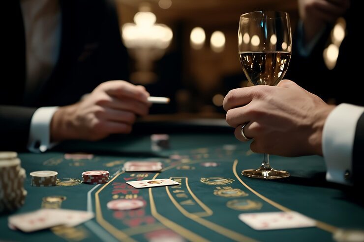 Live Bandar Poker dealer at langit88 login studio table